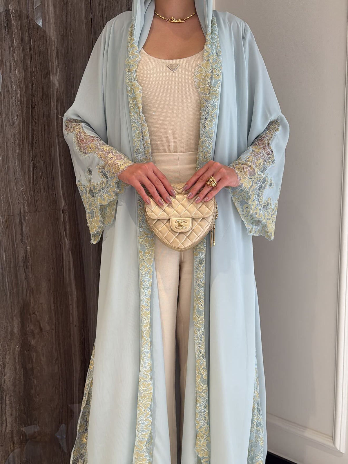 The Azure Élégance Abaya Set