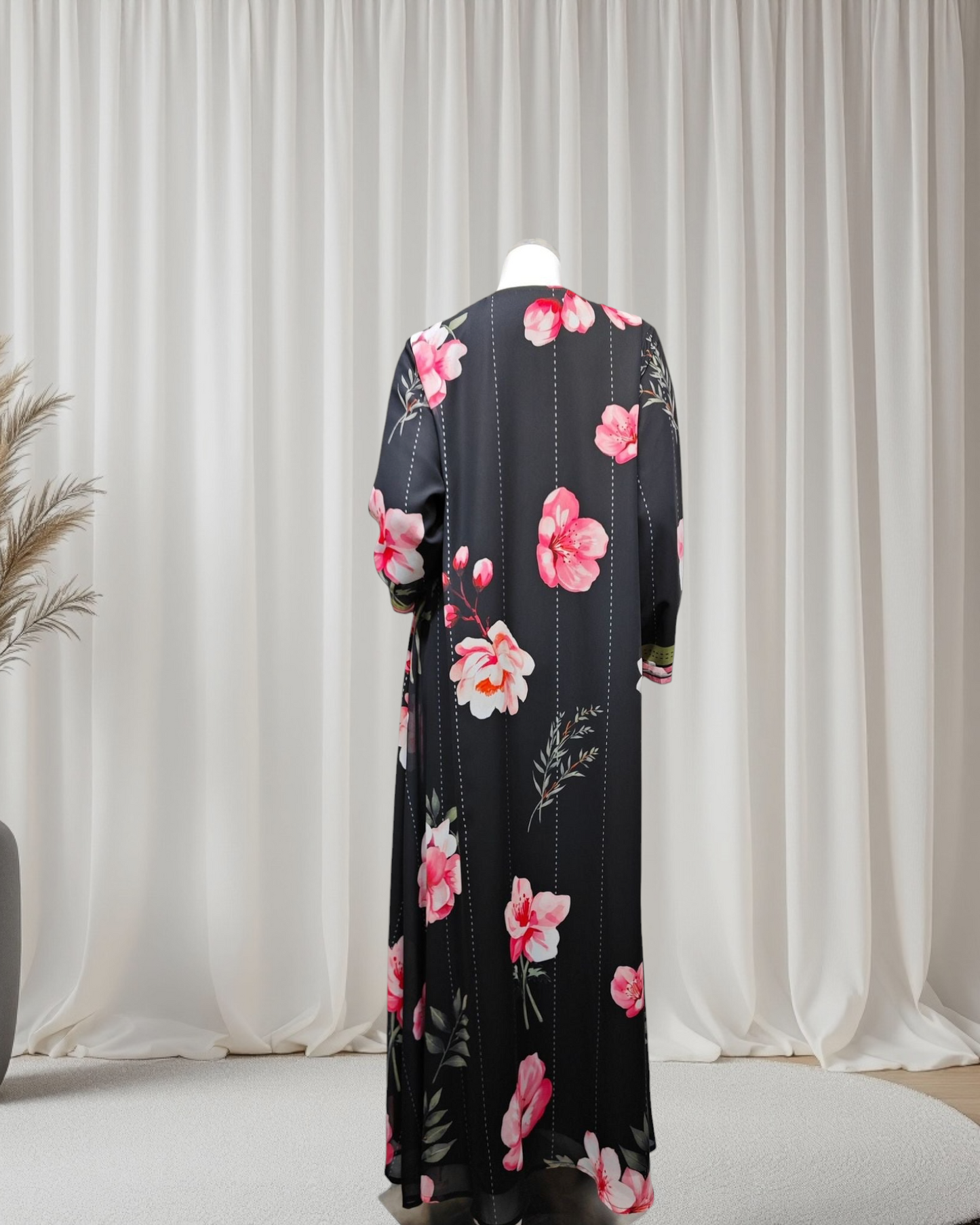 Chic Petals Abaya Set(IA177)