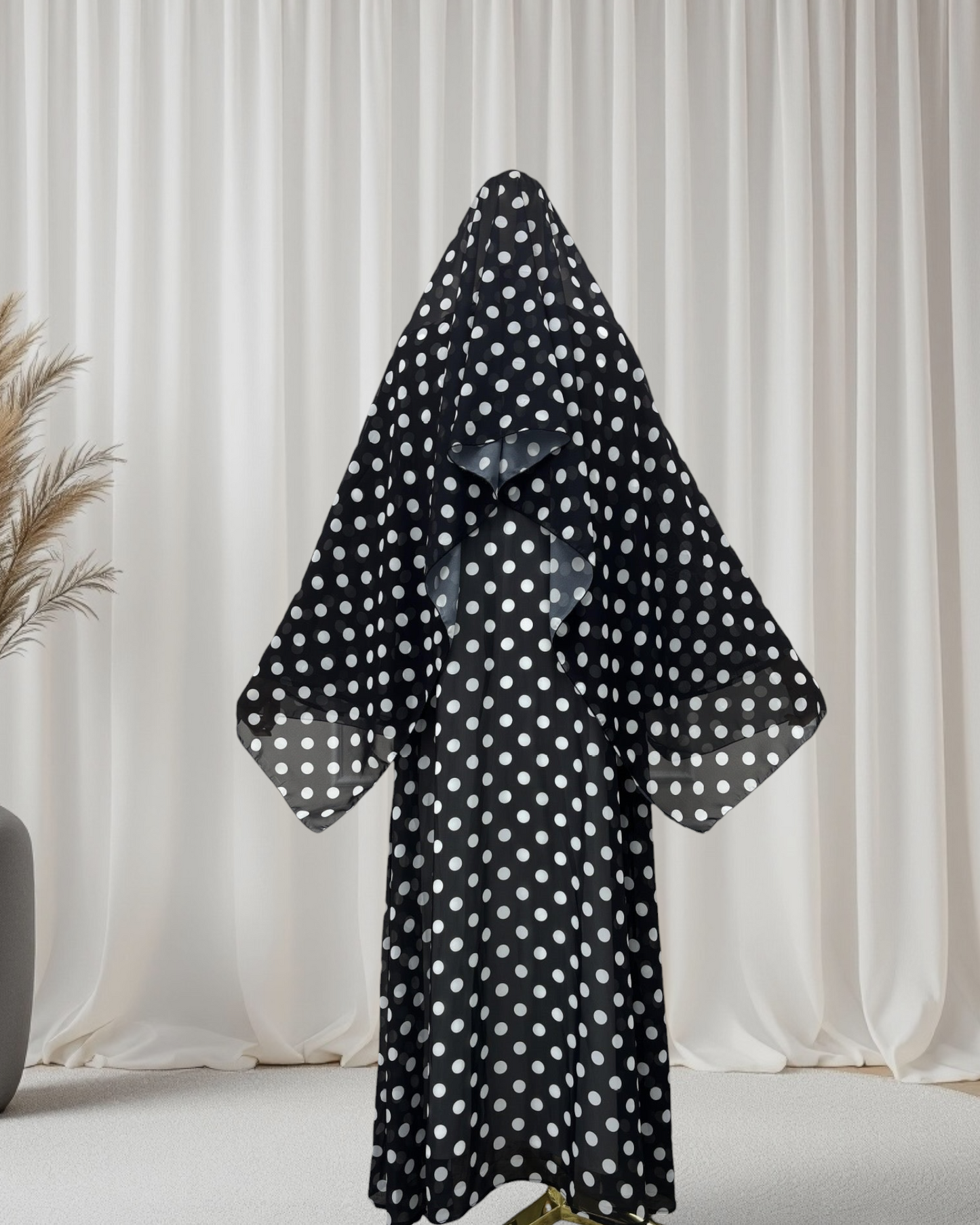 Zayna - Polka Dot Abaya Set (IA178)