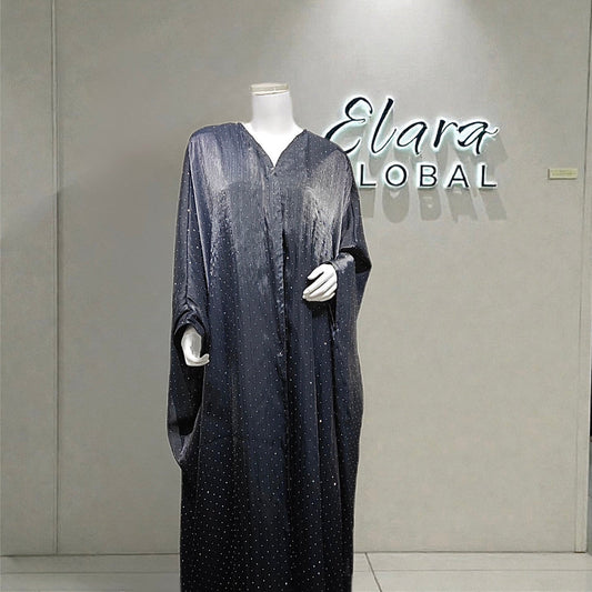 Midnight Sapphire Abaya (EG105) - Elara Global