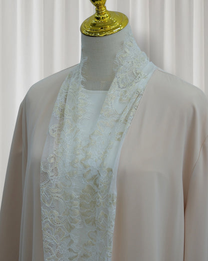 The Azure Élégance Abaya Set (IA184)