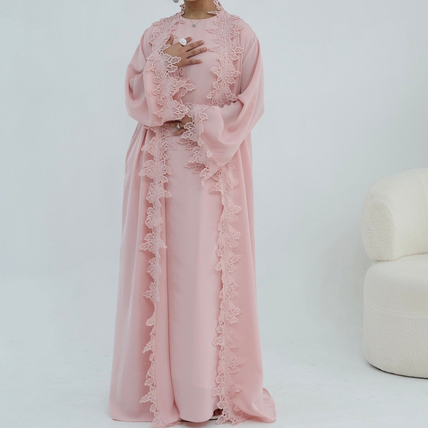 The Fleur Lace Abaya (EG140)