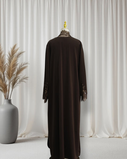 The Azure Élégance Abaya Set (IA184)