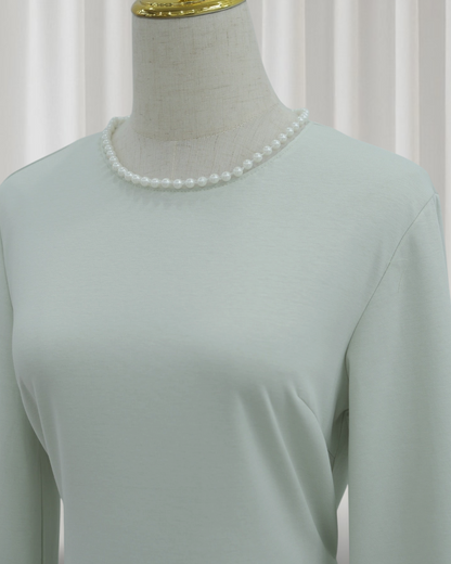 The Atelier Pearl Cape Dress -Sage Green (DG158)