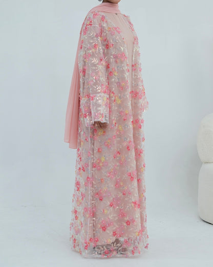The Élan Floral Sequin Abaya Couture (IA189)