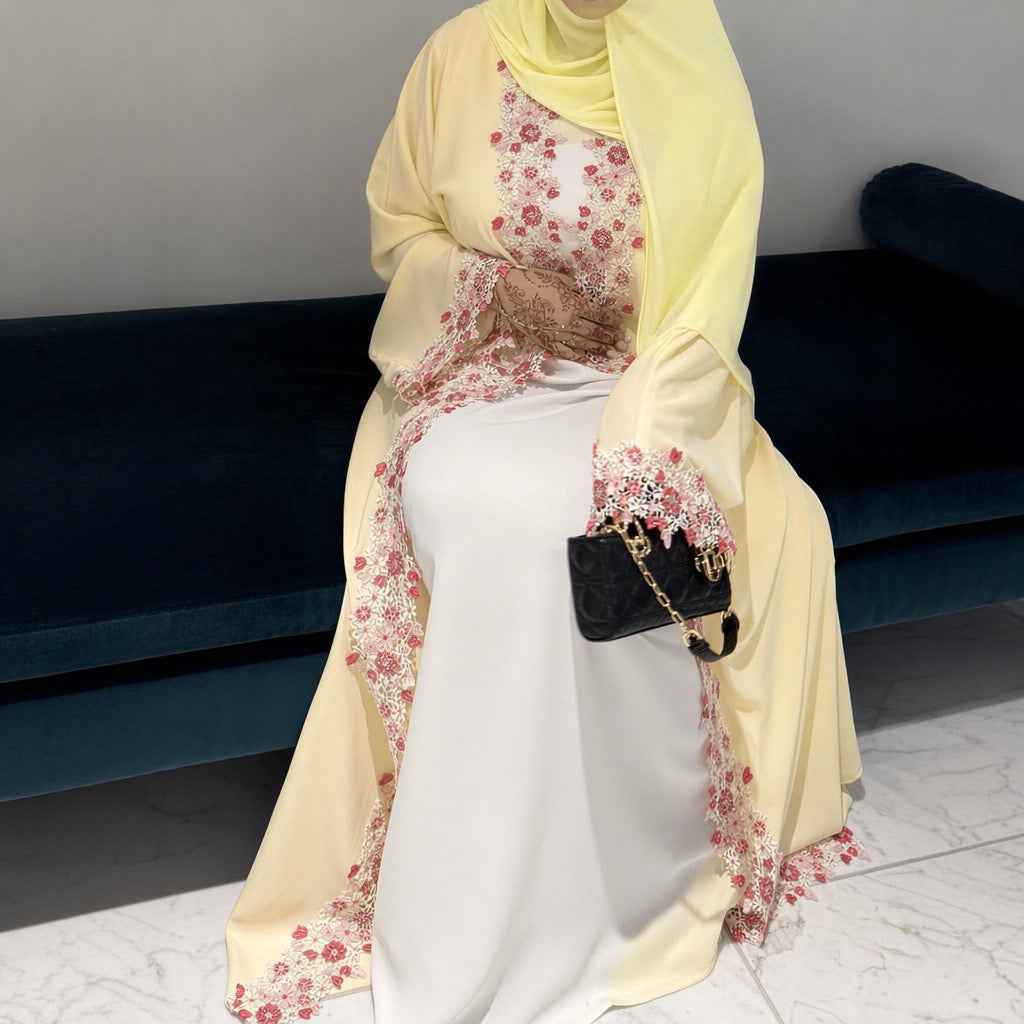 The Celestial Lace Abaya Set (IA1182)
