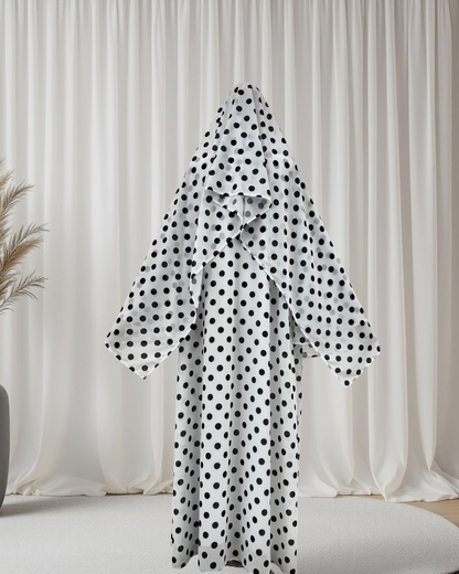 Zayna - Polka Dot Abaya Set (IA178)