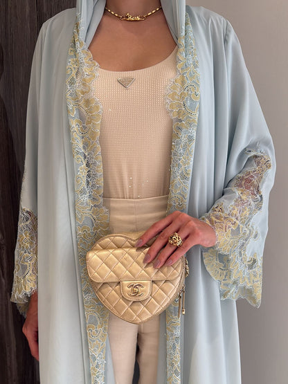 The Azure Élégance Abaya Set (IA184)
