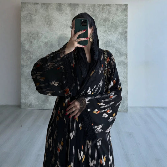 Inaya - Printed Abaya Set (IA179)