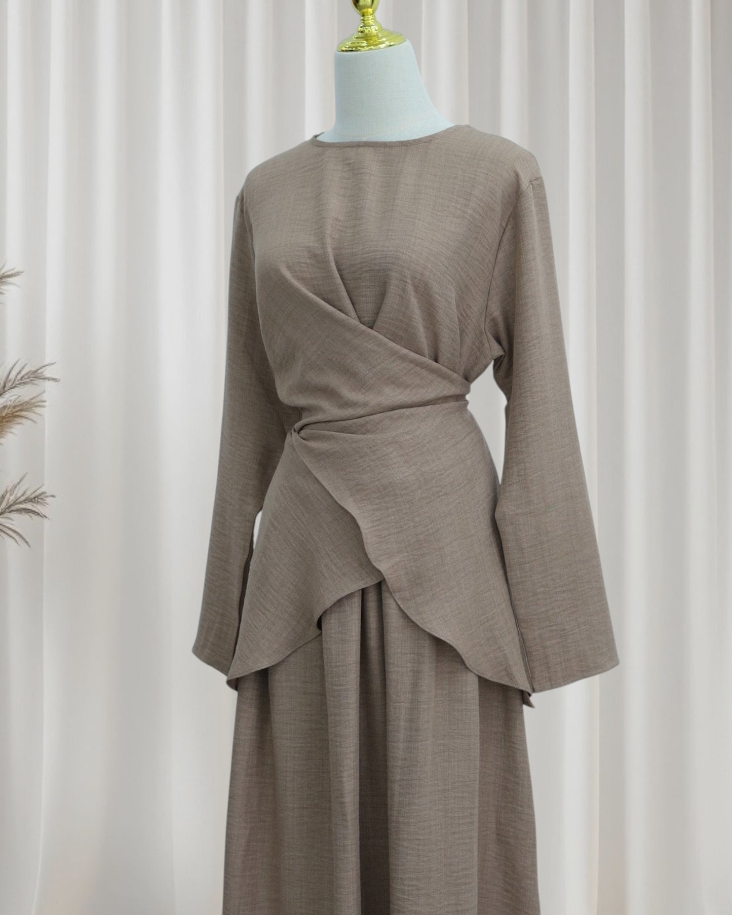 Luxe Draped Knit Co-Ord Set (IA186)