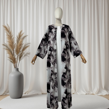 Noorah Printed Abaya Set (IA147)