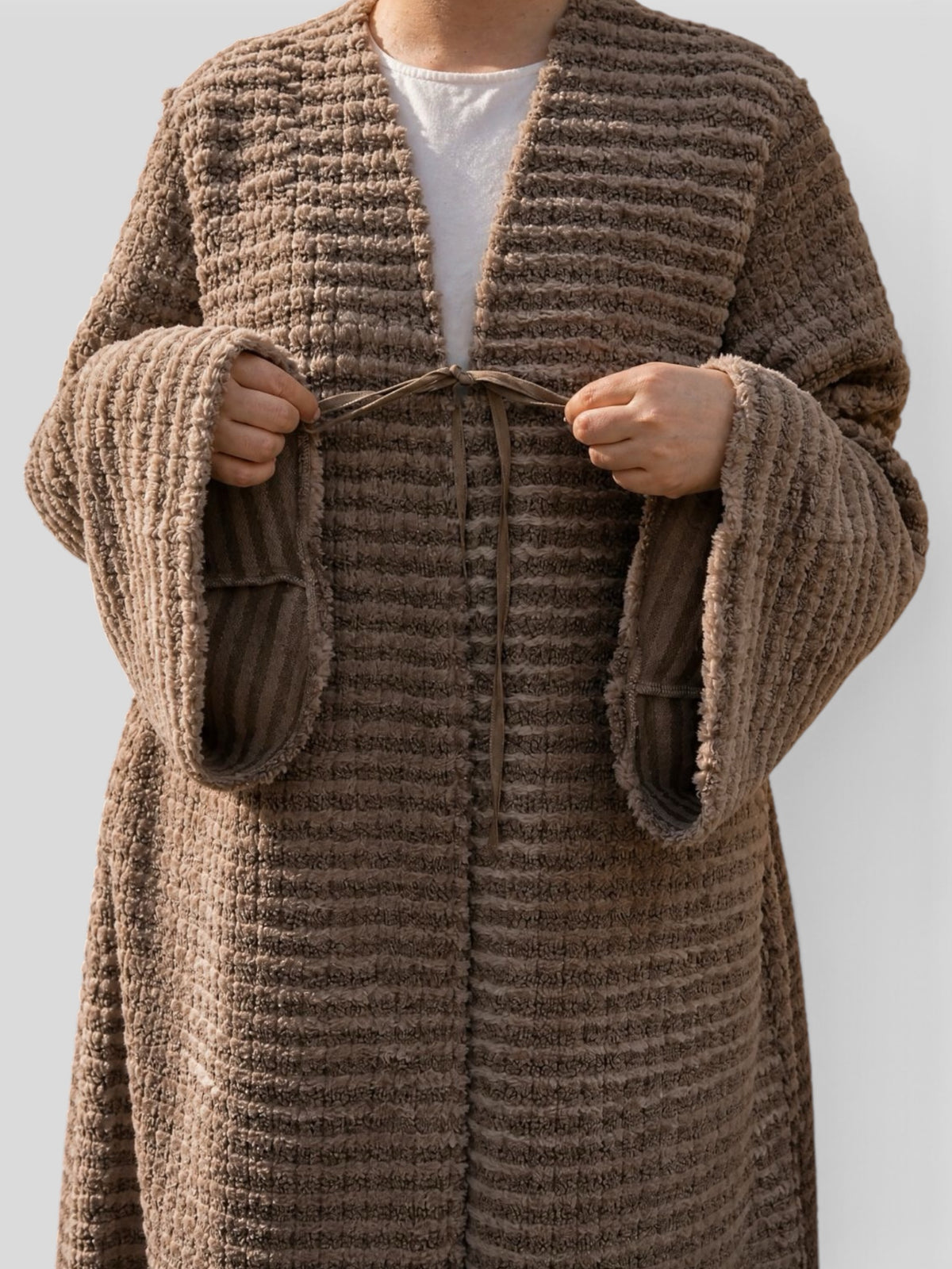 Fuzzy Knit Abaya