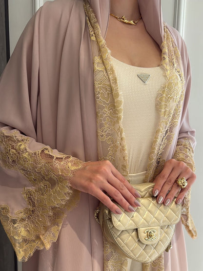 The Azure Élégance Abaya Set (IA184)