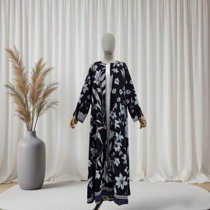 The Botanical Print Abaya Set (EG146)