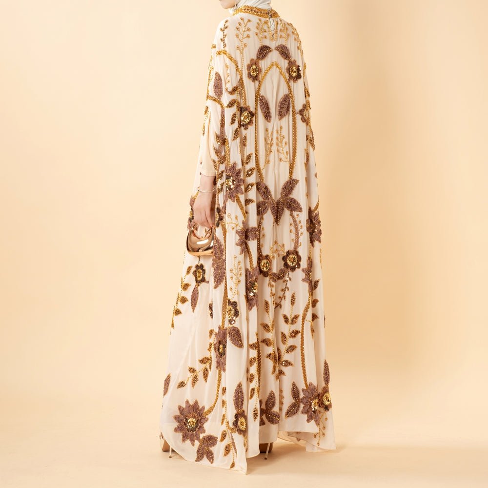 Hand-beaded Luxe Kaftan Abaya Dress