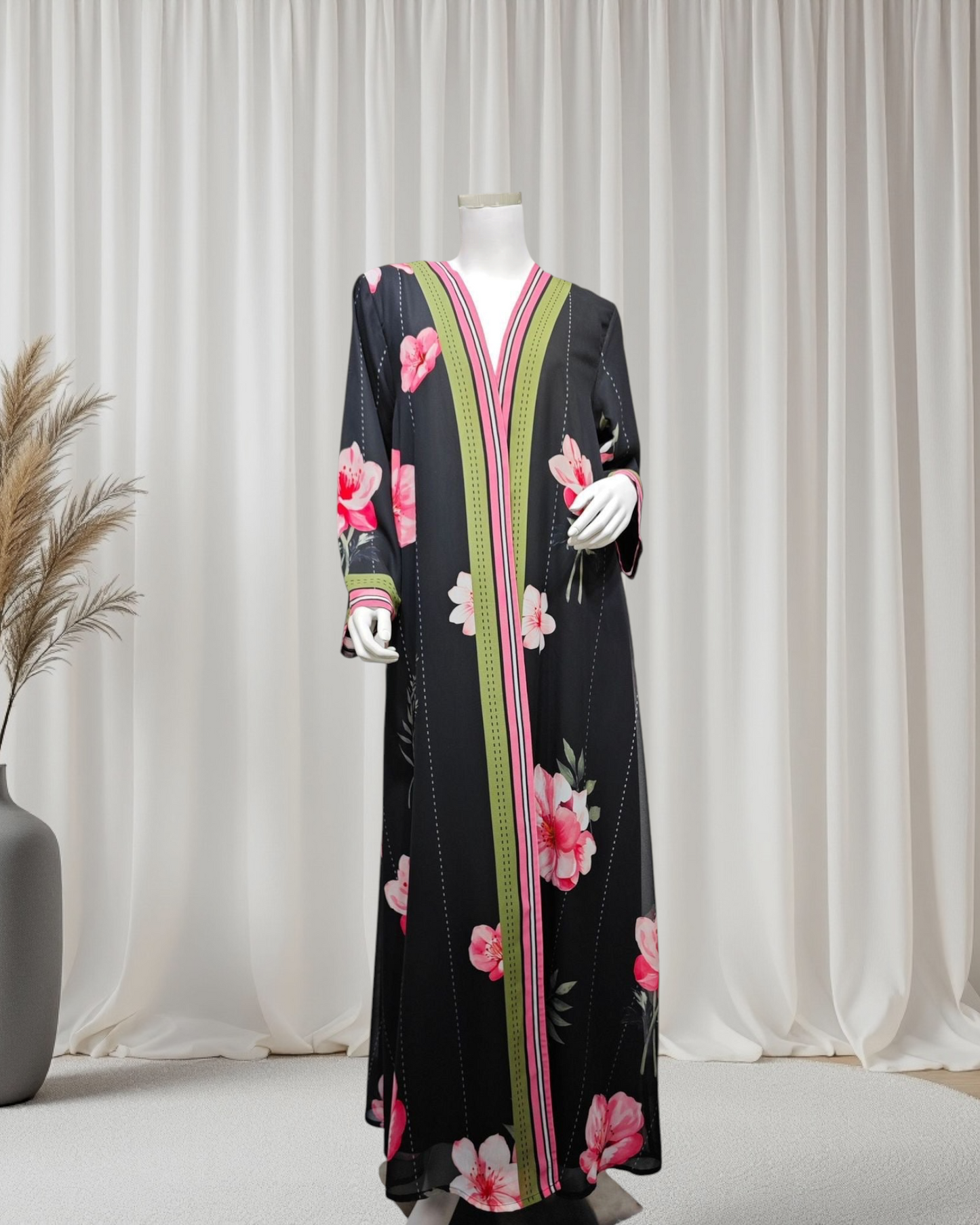 Chic Petals Abaya Set(IA177)