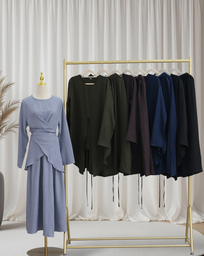 Luxe Draped Knit Co-Ord Set (IA186)