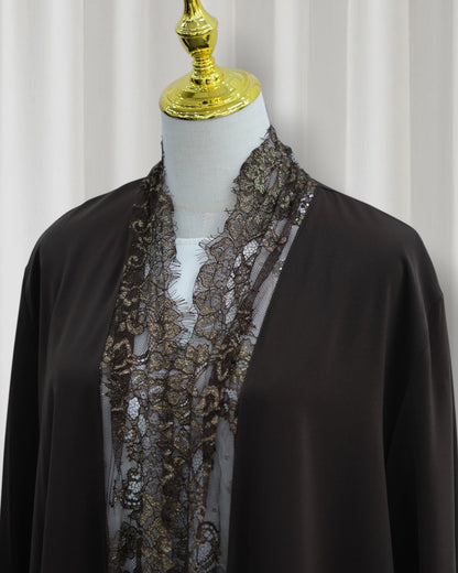 The Azure Élégance Abaya Set (IA184)