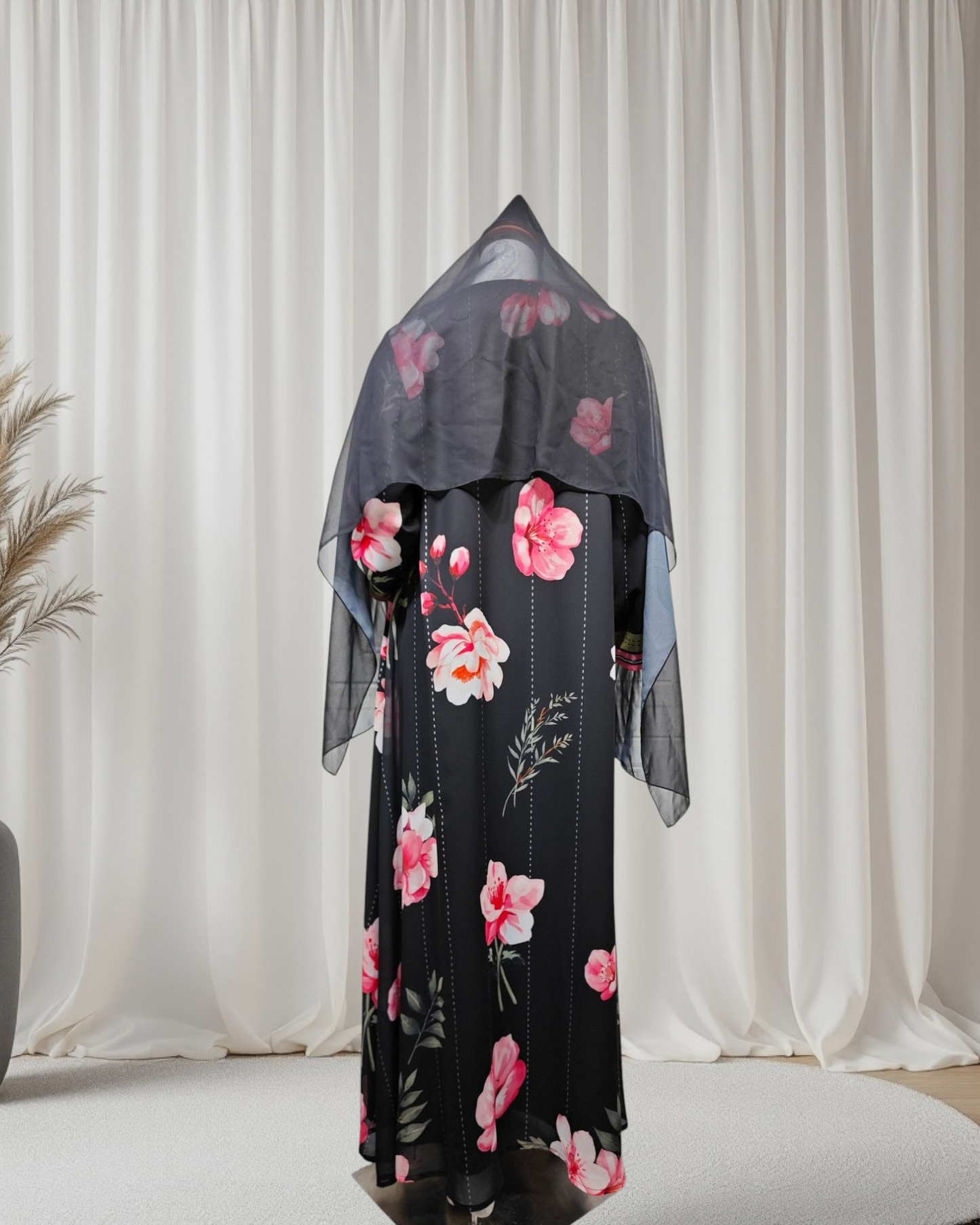 Chic Petals Abaya Set(IA177)