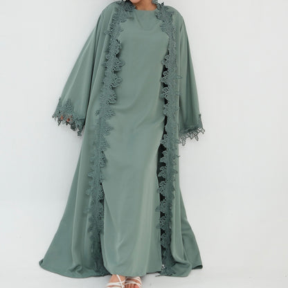 The Fleur Lace Abaya (EG140)