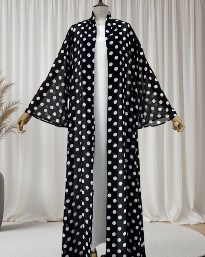 Zayna - Polka Dot Abaya Set (IA178)