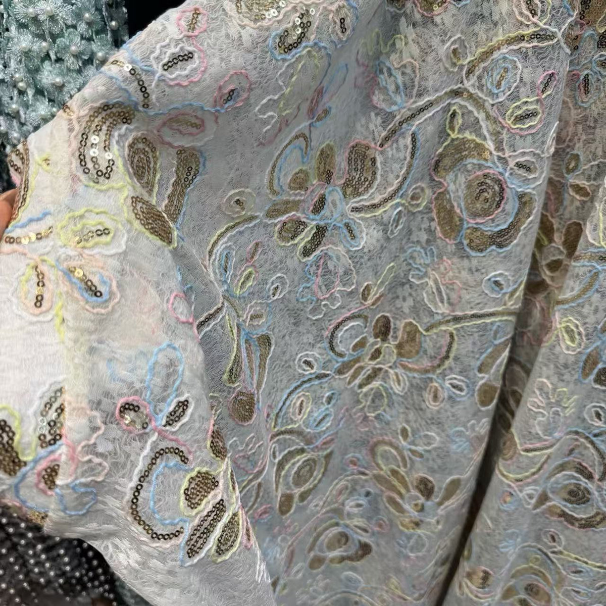 Sequin Luxe Kaftan Abaya Dress