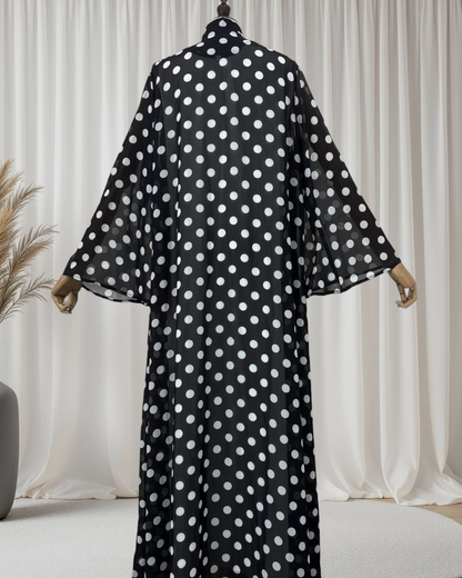 Zayna - Polka Dot Abaya Set (IA178)