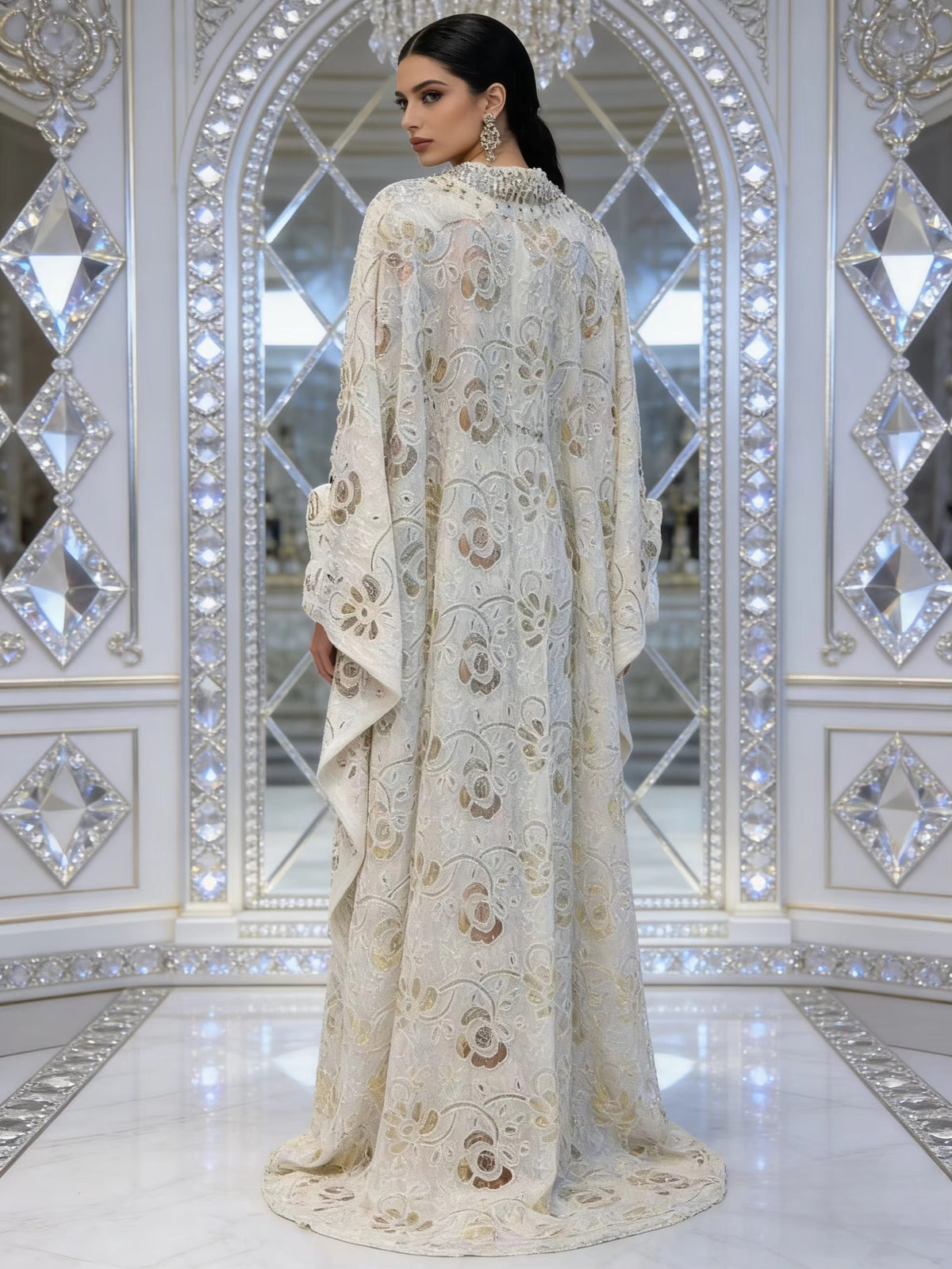 Sequin Luxe Kaftan Abaya Dress