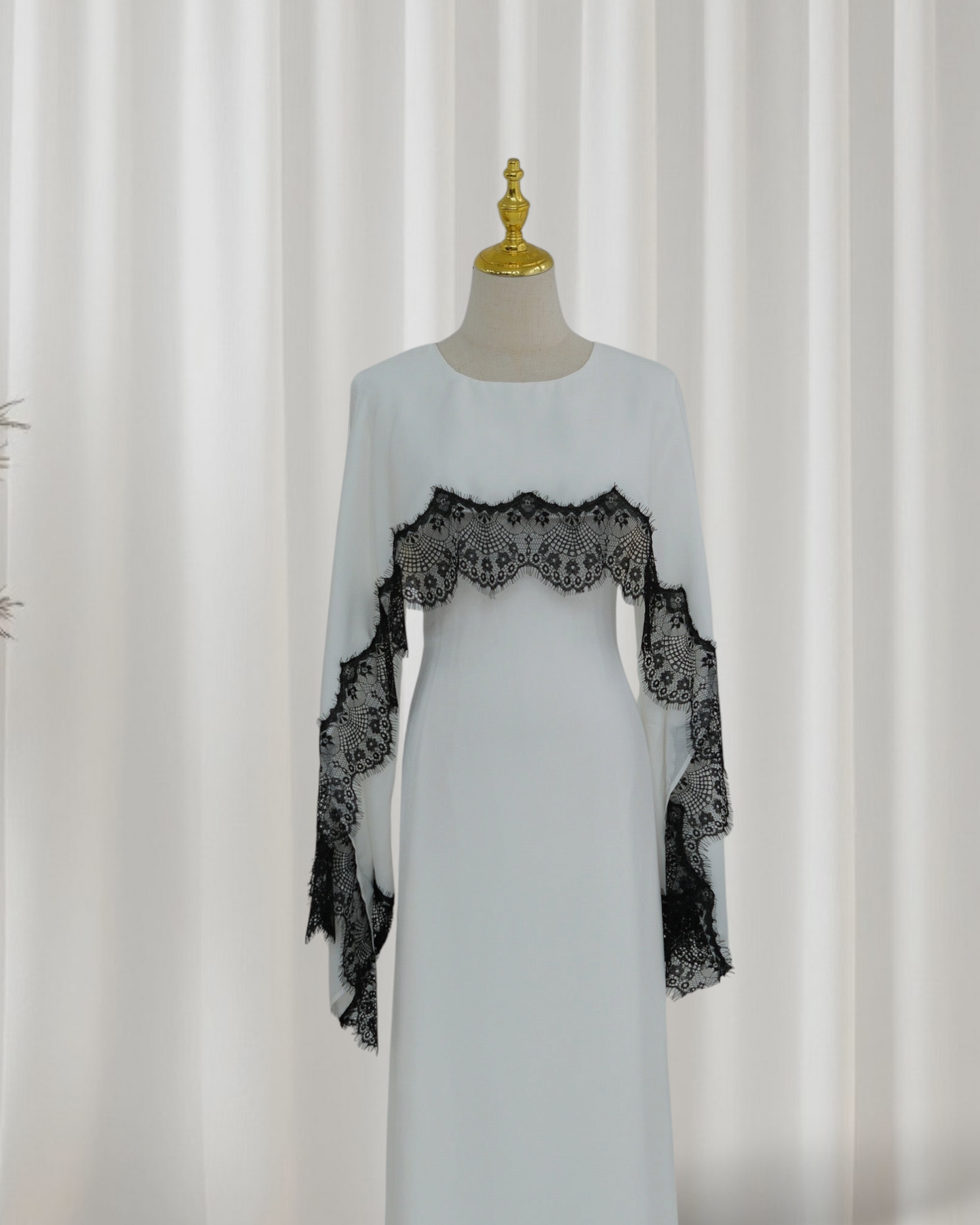 Sarah - Lace Cape Dress (ID157)