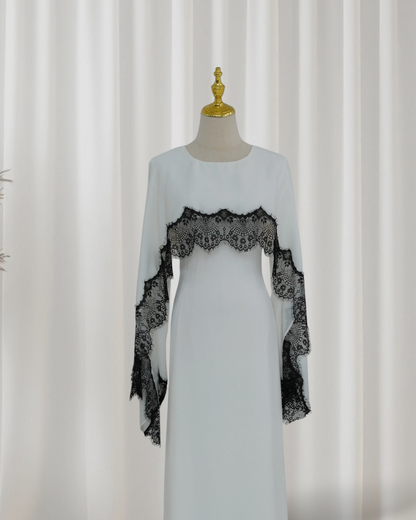Sarah - Lace Cape Dress (ID157)