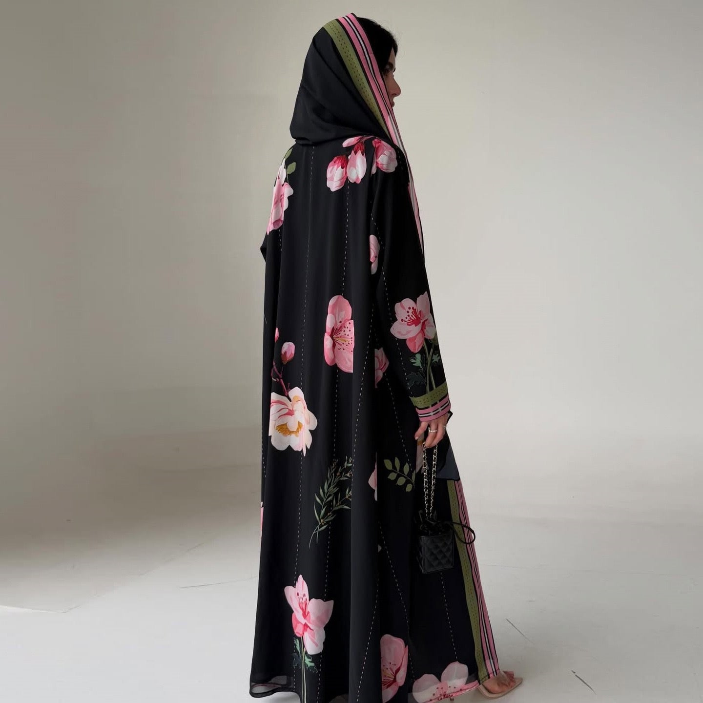 Chic Petals Abaya Set(IA177)