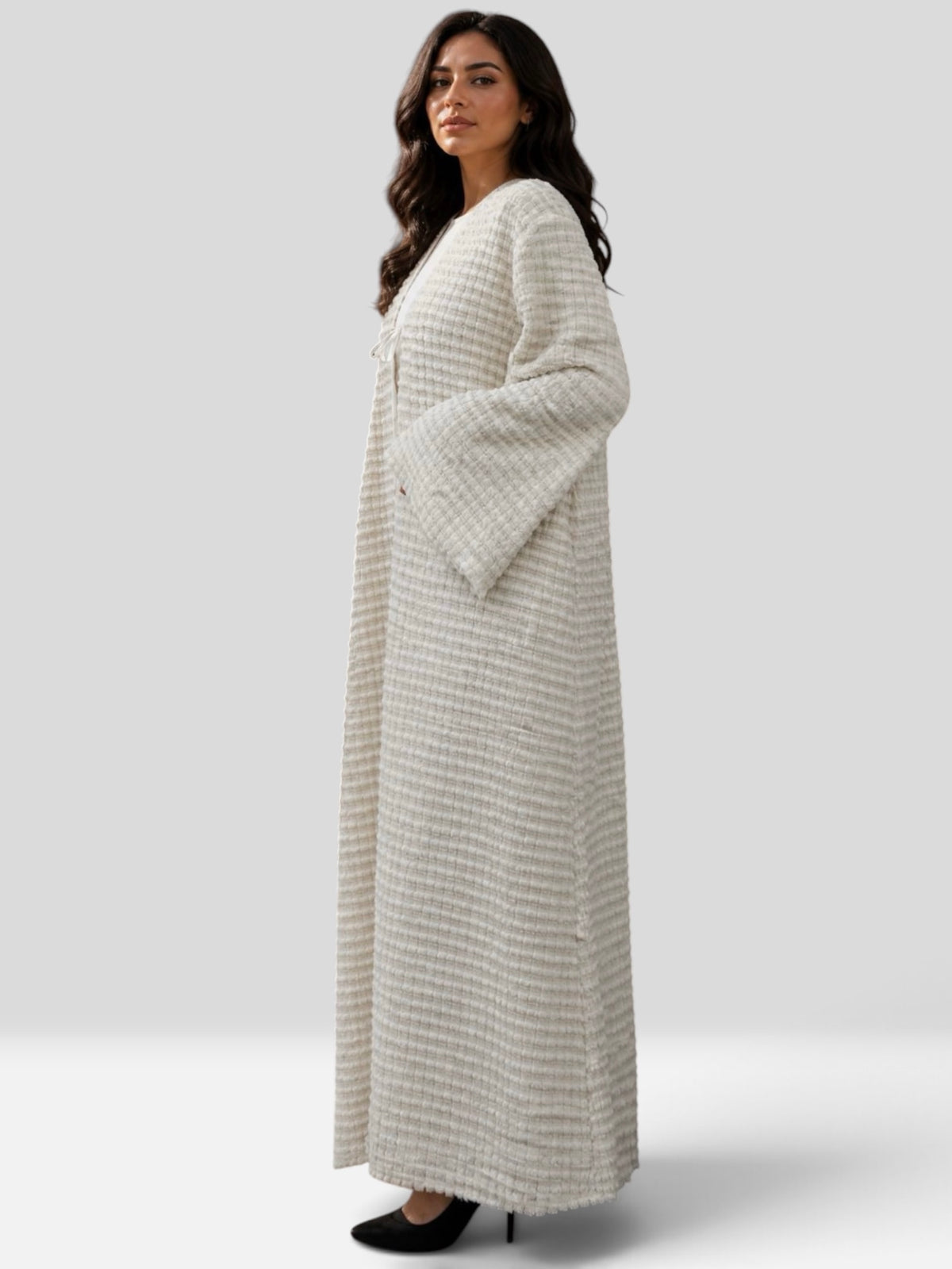 Fuzzy Knit Abaya