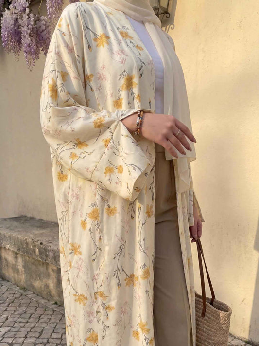 Rayhana - Floral Print Abaya Set (IA172)
