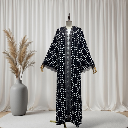 The Polka Dot Lace Abaya Set (EG148)