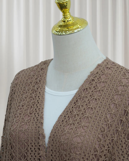 The Noire Mesh Abaya Set (IA187)