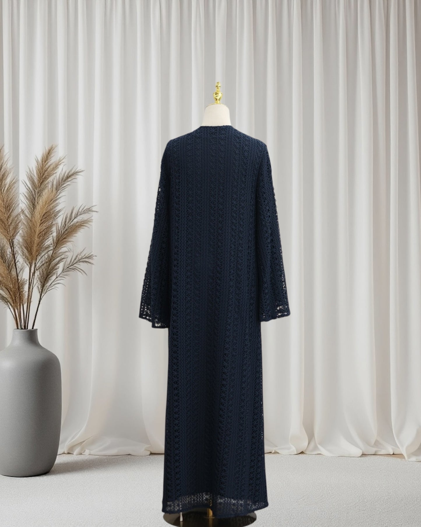 The Noire Mesh Abaya Set (IA187)