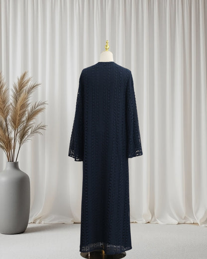 The Noire Mesh Abaya Set (IA187)