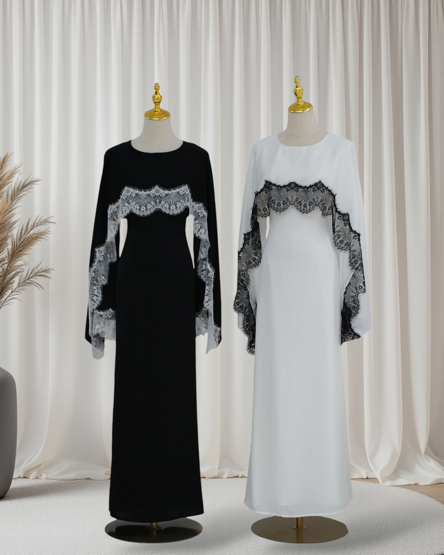 Sarah - Lace Cape Dress (ID157)