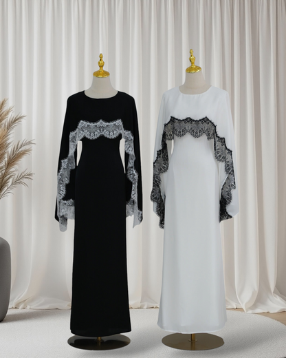 Sarah - Lace Cape Dress (ID157)