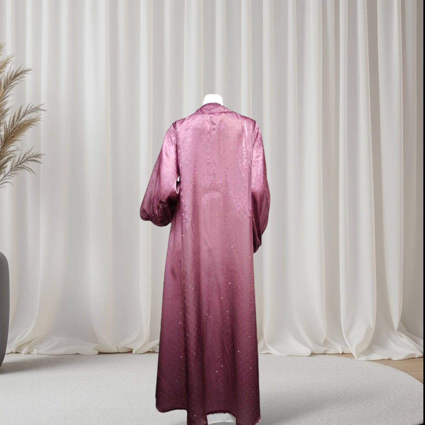 Ethereal rhinestoned Arabic Hand-Embroidered 2-piece Set