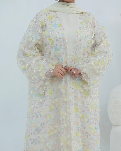The Élan Floral Sequin Abaya Couture (IA189)