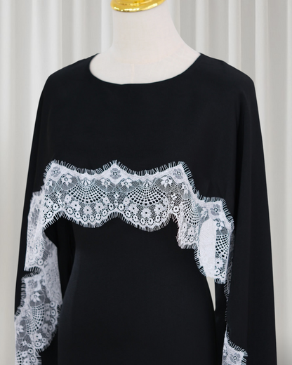 Sarah - Lace Cape Dress (ID157)