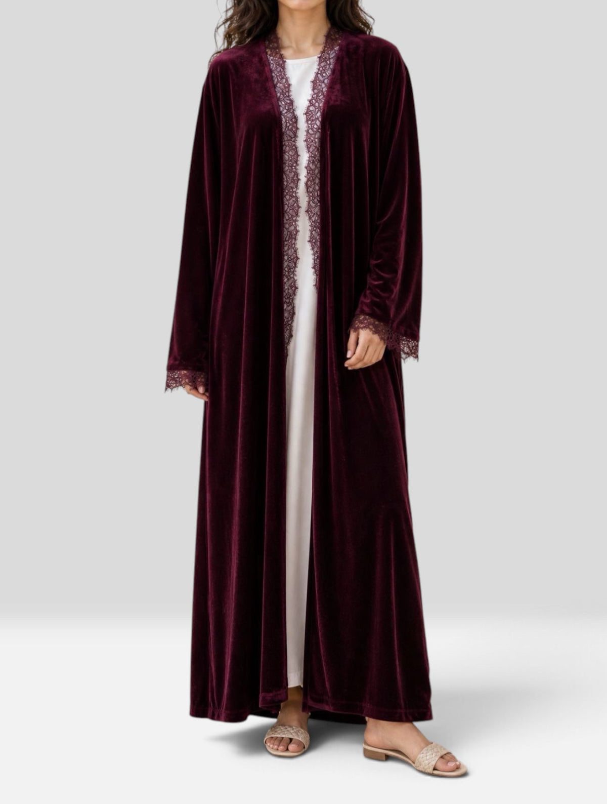 Velvet Lace Abaya
