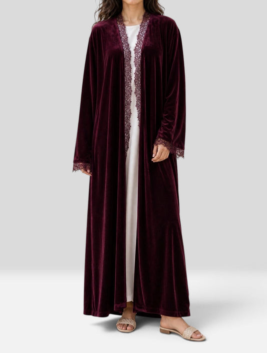 Velvet Lace Abaya