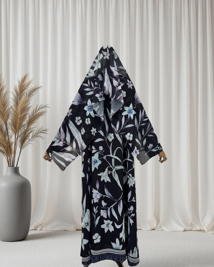 The Botanical Print Abaya Set (EG146)