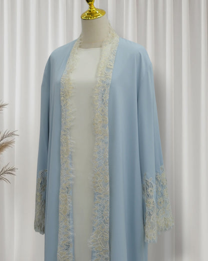 The Azure Élégance Abaya Set (IA184)
