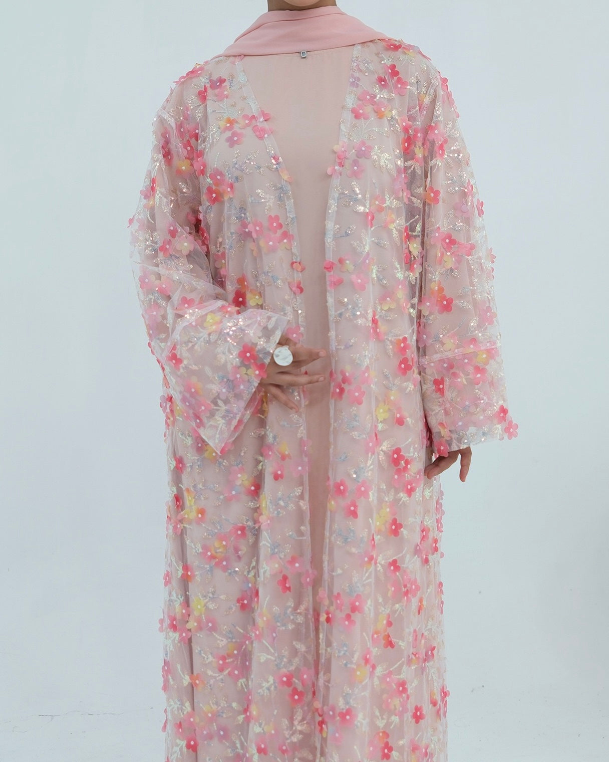 The Élan Floral Sequin Abaya Couture (IA189)
