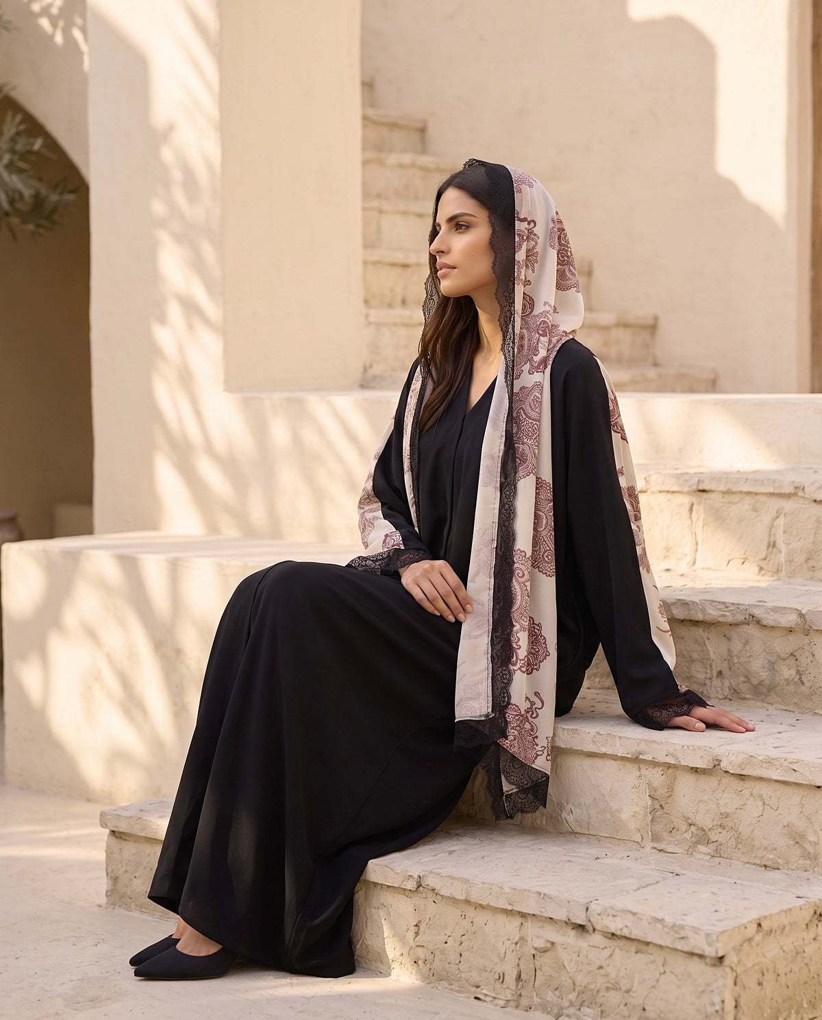 Nooré Heritage Printed Abaya