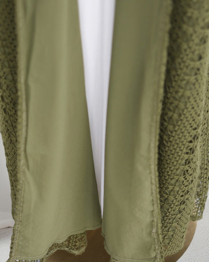 The Noire Mesh Abaya Set (IA187)