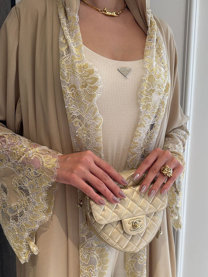 The Azure Élégance Abaya Set (IA184)